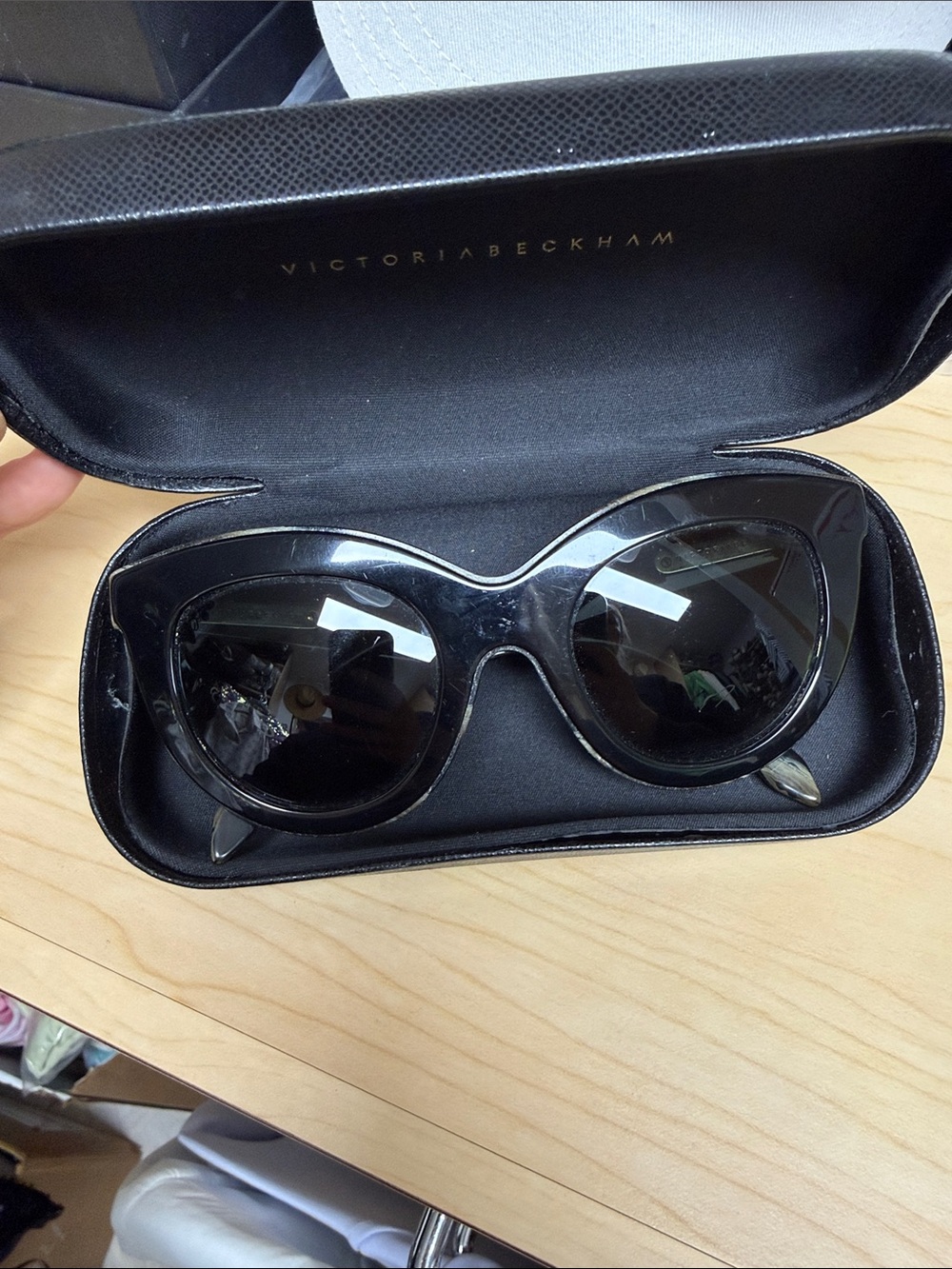 Victoria Beckham Layered Cat Eye Sunglasses with box